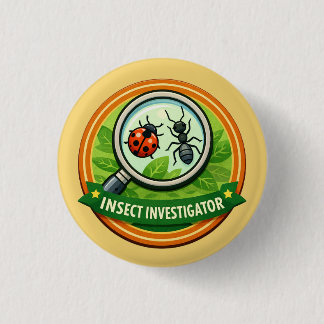 insect investigator Explorer | Kids Outdoor Award 3 Cm Round Badge