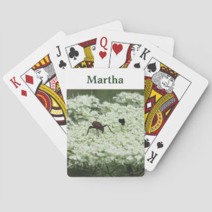 Insect on Elderflower Playing Cards