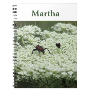Insect on Elderflower Spiral Notebook