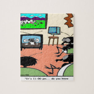 Insect Parents Funny Cartoon Jigsaw Puzzle