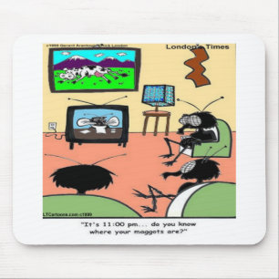 Insect Parents Funny Cartoon Mouse Pad