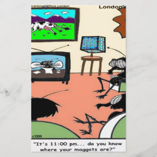 Insect Parents Funny Cartoon Stationery