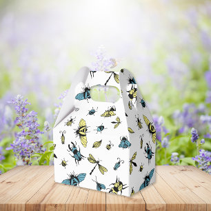 Insect Pattern White Favour Box