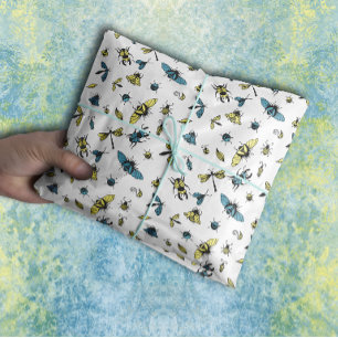 Insect Pattern   White Tissue Paper