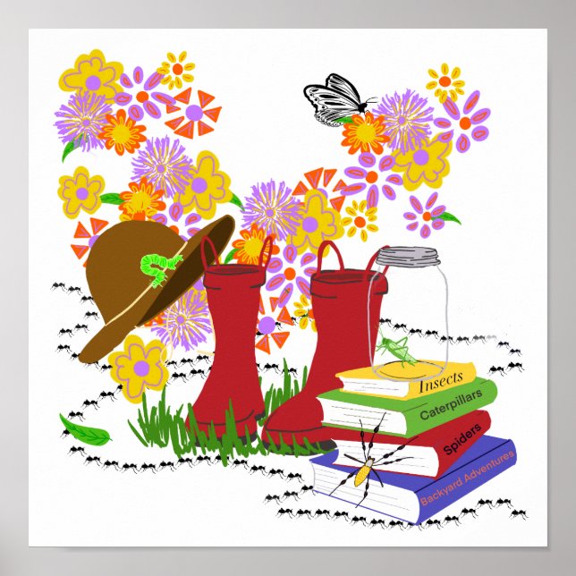 Insect Safari Kids Poster (Front)