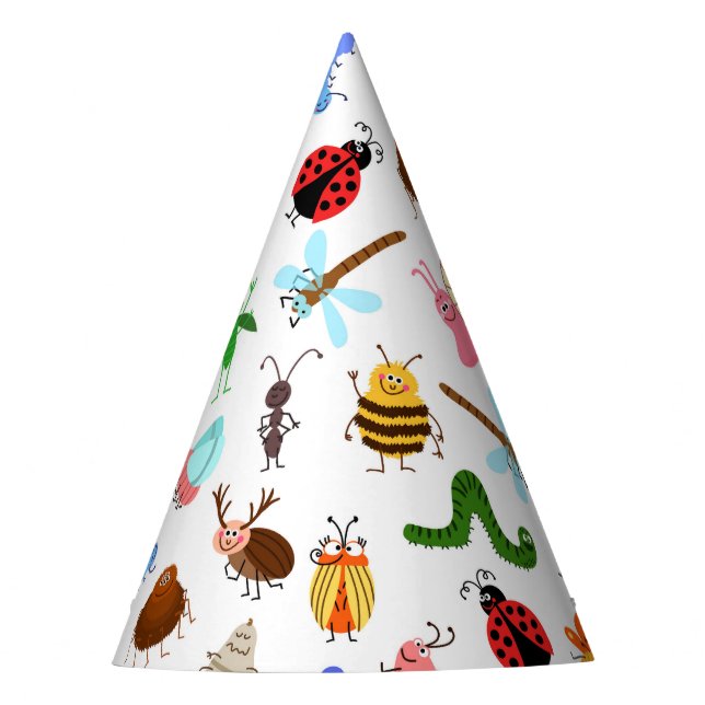 Insects Birthday Party Party Hat (Front)