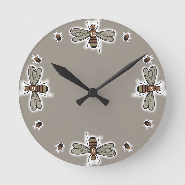 insects Duvet Cover Round Clock (Front)