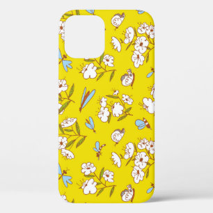 Insects Flowers Butterflies: Summer Seamless Patte iPhone 12 Case
