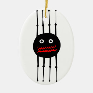 Insects fun cool graphic spider ceramic tree decoration