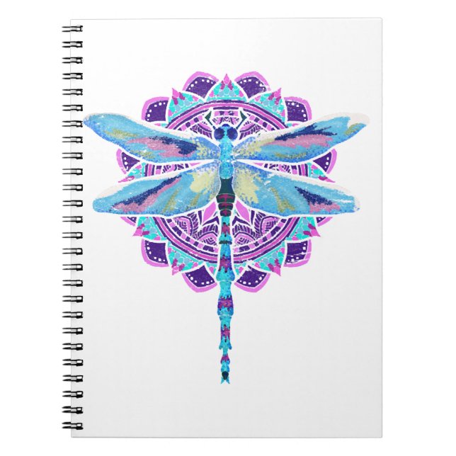 Insects lover animal gift mandala dragonfly notebook (Front)