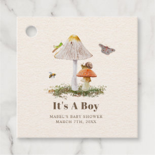 Insects Mushroom Woodland Nature Baby Shower Favour Tags