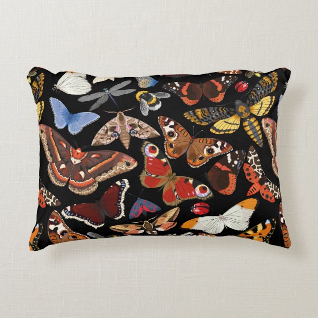 Insects seamless pattern decorative cushion (Front)