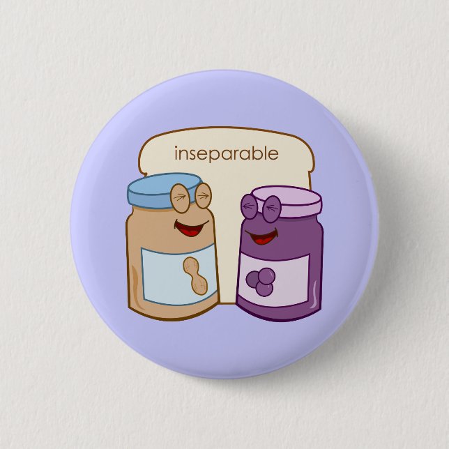 Inseparable 6 Cm Round Badge (Front)