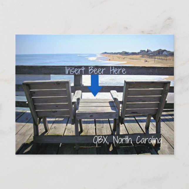 Insert beer Here! OBX Outer Banks NC Post Card (Front)