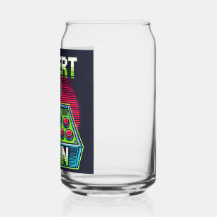 Insert Coin Retro Arcade Can Glass – 80s Gaming