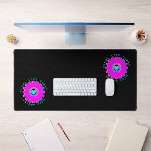 Insert Coin Retro Arcade Extra Life Gamer Heart Desk Mat