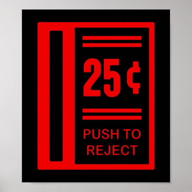 Insert Coin To Play Arcade Video Game Poster (Front)