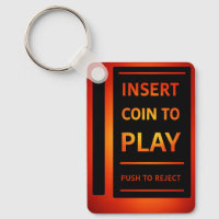 Insert Coin to Play Retro Arcade Keychain | Gamer