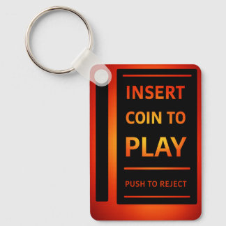 Insert Coin to Play Retro Arcade Keychain | Gamer 