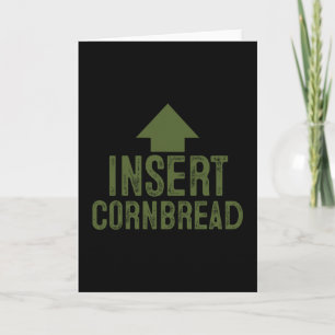 Insert Cornbread Funny Thanksgiving Pointing Arrow Card