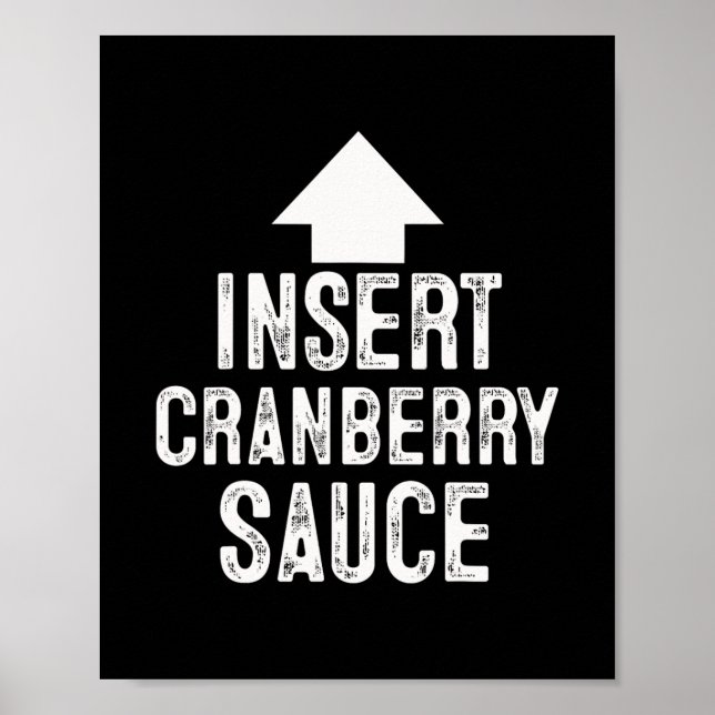 Insert Cranberry Sauce Halloween Pointing Arrow To Poster (Front)