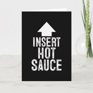 Insert Hot Sauce Halloween Pointing Arrow To Mouth Card
