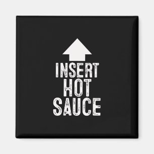 Insert Hot Sauce Halloween Pointing Arrow To Mouth Magnet