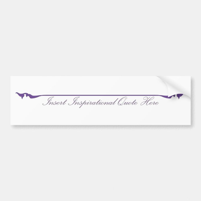 Insert Inspirational Quote Here - Purple Bumper Sticker (Front)