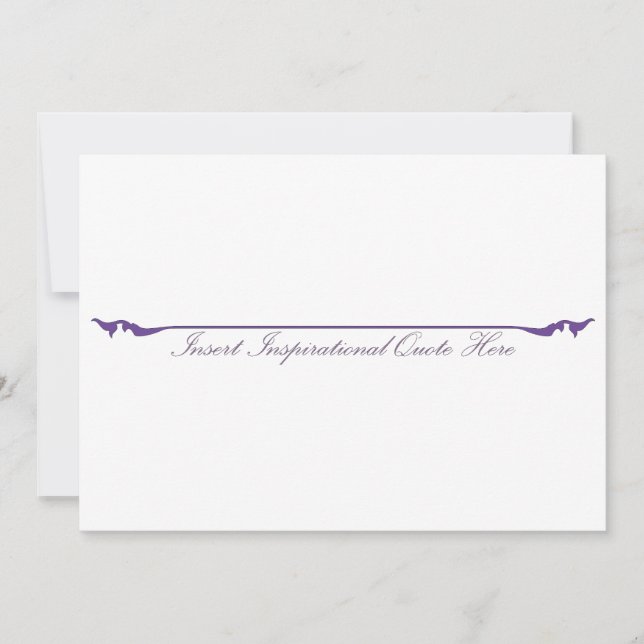 Insert Inspirational Quote Here - Purple Invitation (Front)