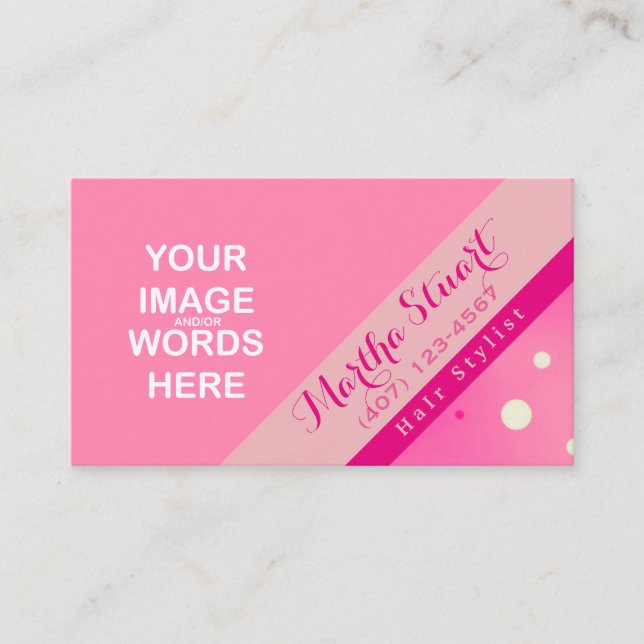 Insert Photo / Perky Bubbles - Business Card (Front)