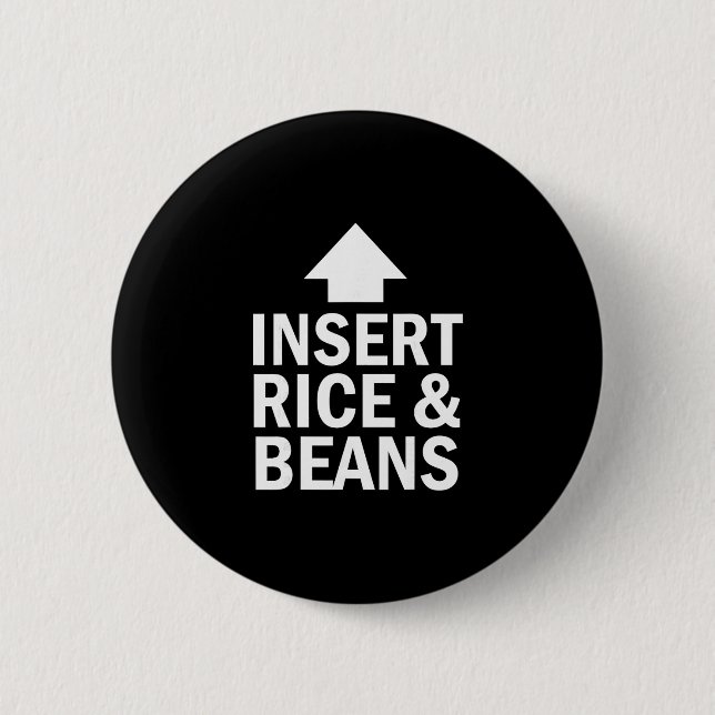 Insert Rice And Beans Thanksgiving Pointing Arrow  6 Cm Round Badge (Front)