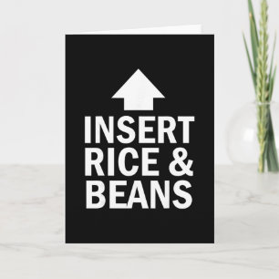Insert Rice And Beans Thanksgiving Pointing Arrow Card