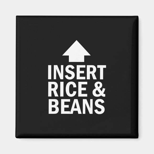 Insert Rice And Beans Thanksgiving Pointing Arrow  Magnet (Front)