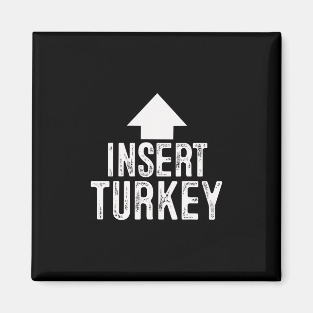 Insert Turkey Thanksgiving Halloween Pointing Arro Magnet (Front)