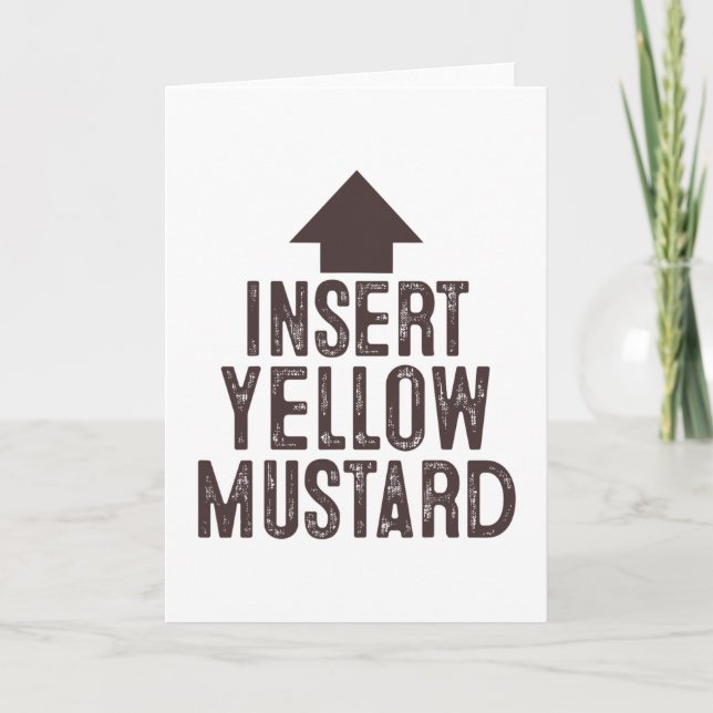 Insert Yellow Mustard Halloween Pointing Arrow To  Card (Front)