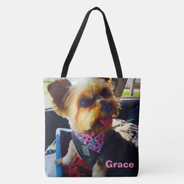 Insert Your Image Here Personalised Pooch Photo Tote Bag (Front)