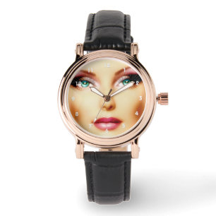 Insert Your Own Image Cool DIY Square Black Watch