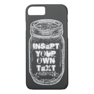 Insert Your Own Text Mason Jar Chalkboard Style Case-Mate iPhone Case