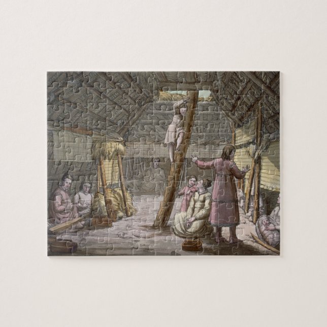 Inside a house in Alaska (colour engraving) Jigsaw Puzzle (Horizontal)