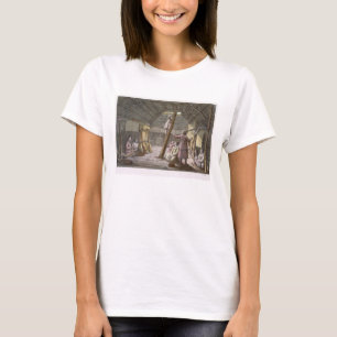 Inside a house in Alaska (colour engraving) T-Shirt