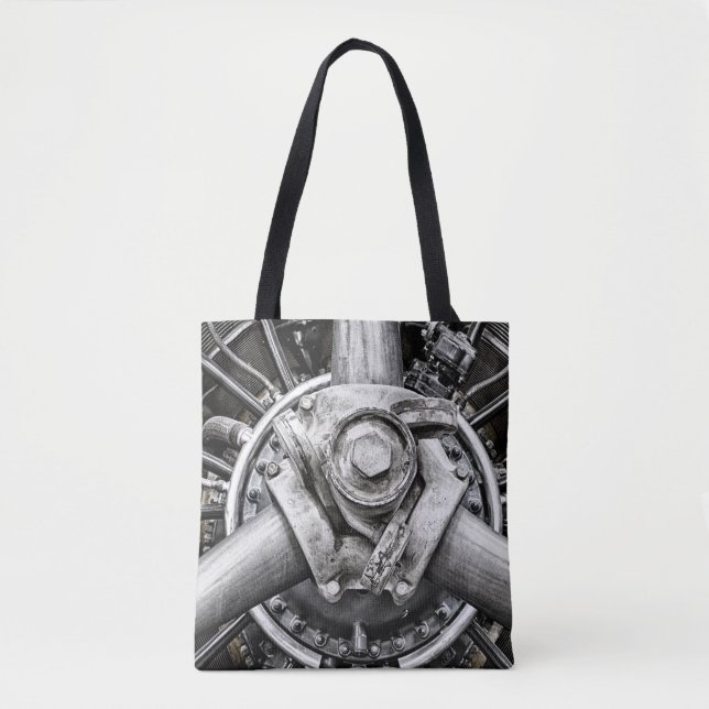 Inside a propeller tote bag (Front)