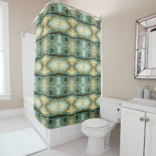 Inside a semi-precious stone medium pattern shower curtain