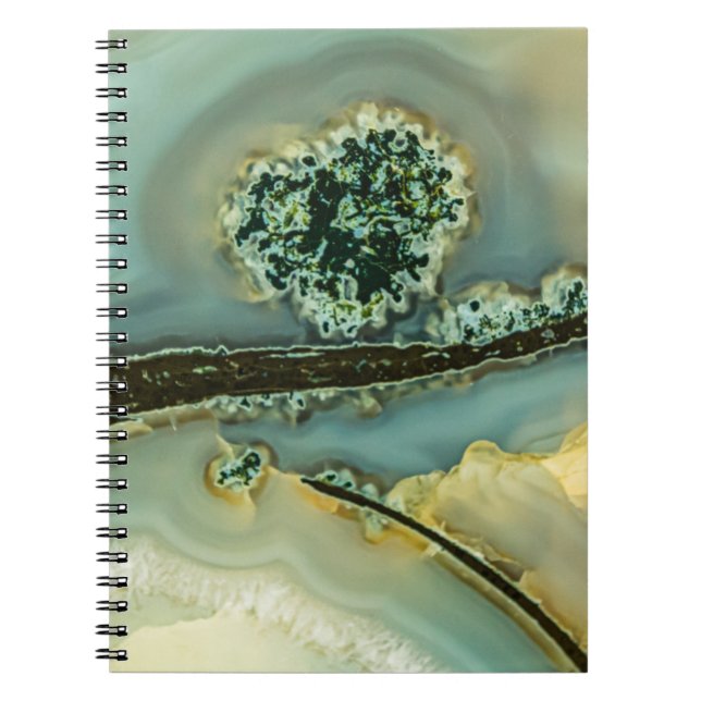 Inside a semi-precious stone notebook (Front)