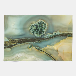 Inside a semi-precious stone tea towel