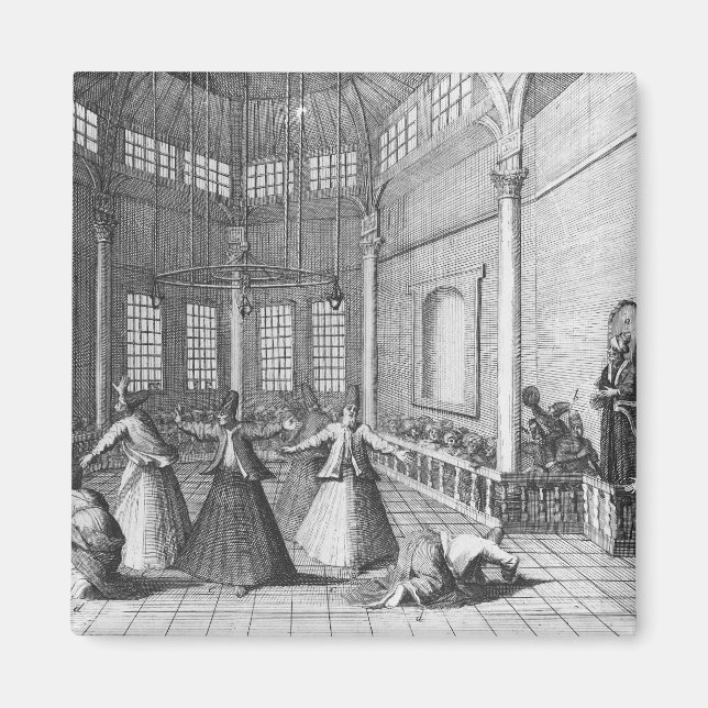 Inside a Turkish Mosque, illustration Magnet (Front)