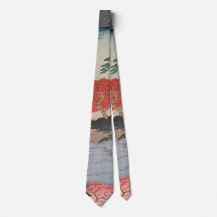 Inside Akiba Shrine Vintage Ukiyo-e Japanese Art Tie