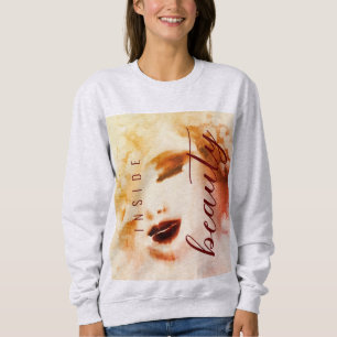 Inside Beauty Shining Gold Watercolor Painting Sweatshirt
