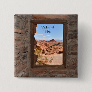 Inside cabin view of the Valley of Fire 15 Cm Square Badge