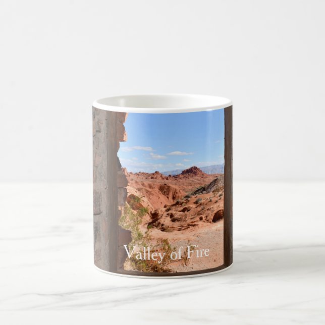 Inside cabin view of the Valley of Fire      Coffee Mug (Center)