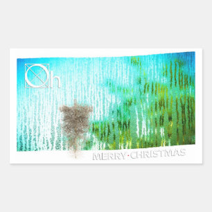 inside christmas rectangular sticker